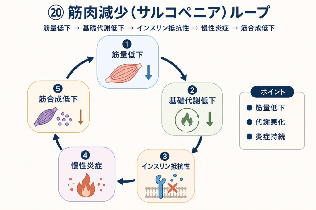 筋肉減少（サルコペニア）ループ