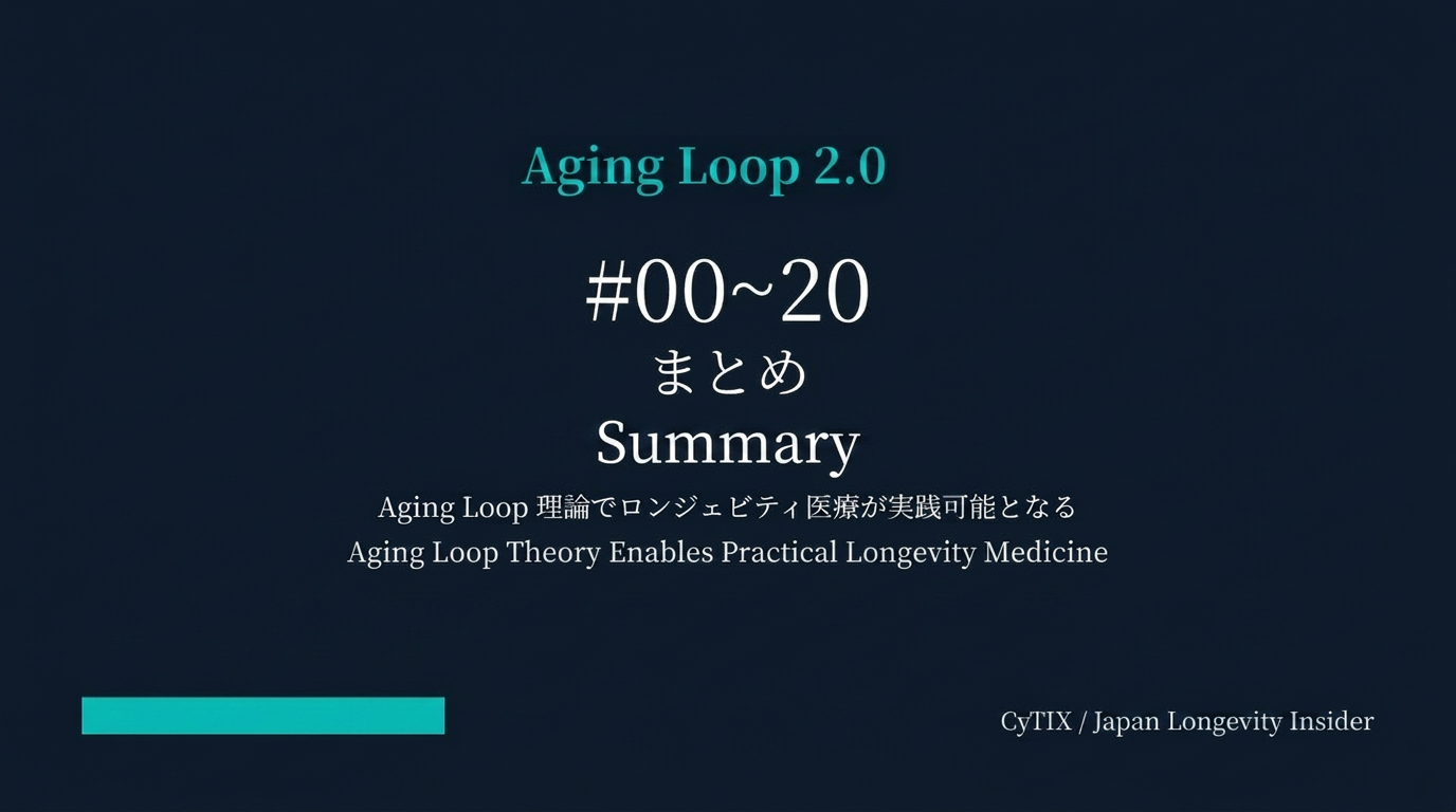 Aging Loop連載CyTIX AcademyAging Loop Matrix® 2.0 完全ガイド｜老化の20の悪循環とロンジェビティ医療の介入点